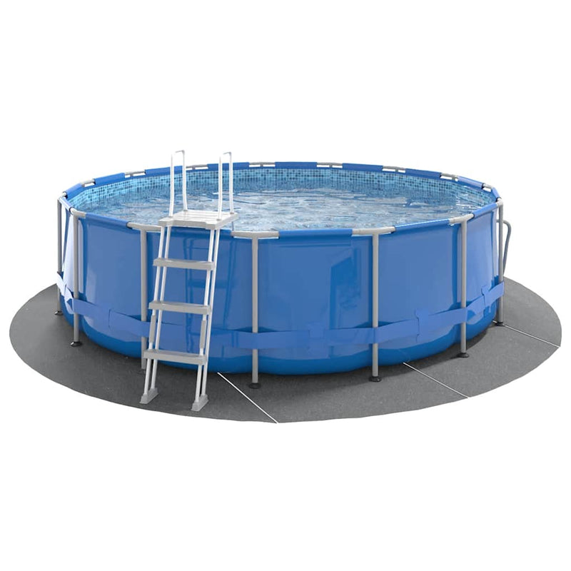 vidaXL világosszürke poliészter geotextília medencealátét Ø 428 cm