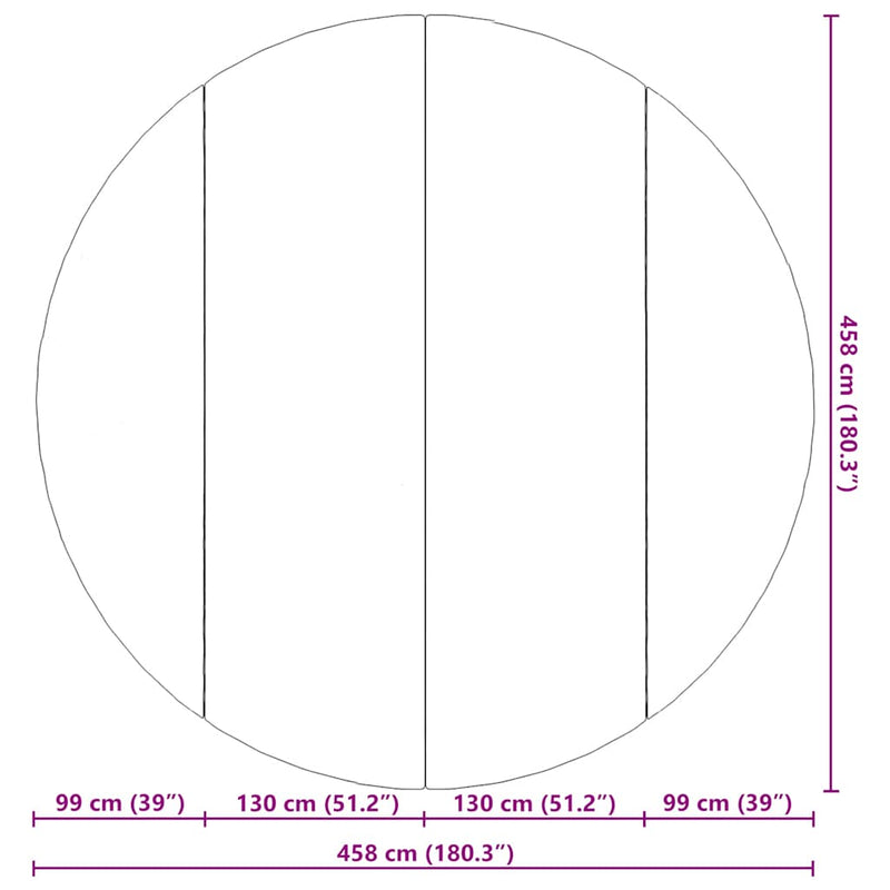 vidaXL világosszürke poliészter geotextília medencealátét Ø 458 cm