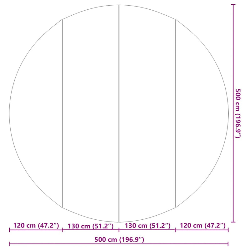 vidaXL világosszürke poliészter geotextília medencealátét Ø 500 cm