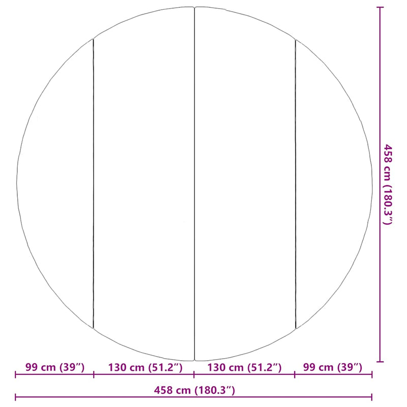 vidaXL világosszürke poliészter geotextília medencealátét Ø 458 cm