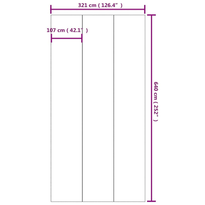 vidaXL világosszürke poliészter geotextília medencealátét 640 x 321 cm