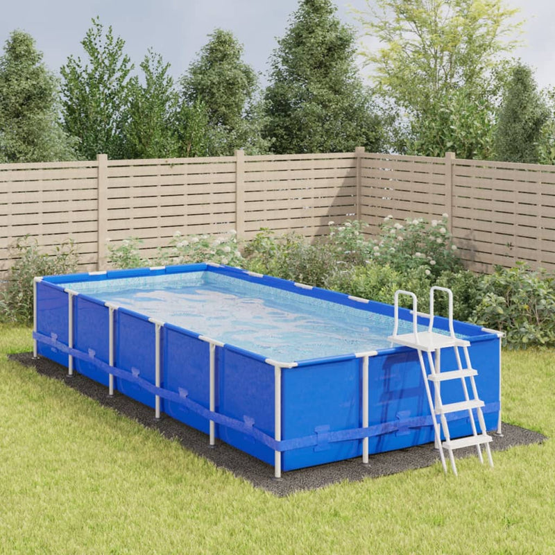 vidaXL világosszürke poliészter geotextília medencealátét 750 x 370 cm