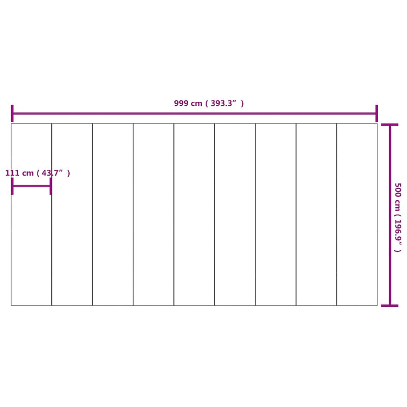 vidaXL világosszürke poliészter geotextília medencealátét 999 x 500 cm