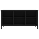 vidaXL fekete szerelt fa cipőszekrény 100x35x50 cm