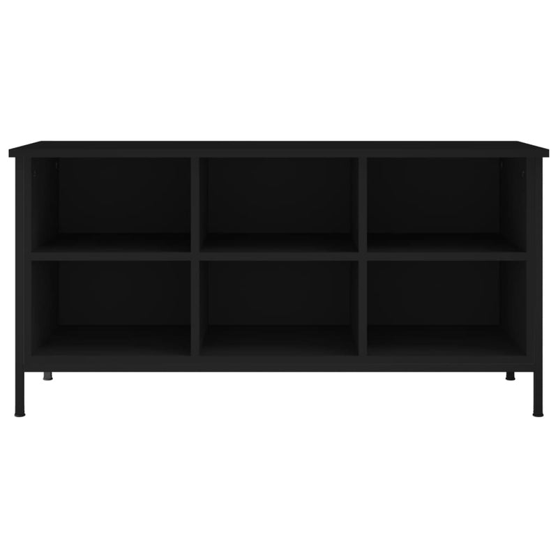 vidaXL fekete szerelt fa cipőszekrény 100x35x50 cm
