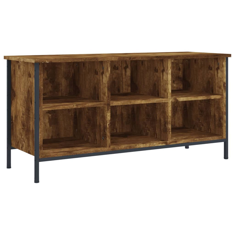 vidaXL füstös tölgy színű szerelt fa cipősszekrény 100x35x50 cm