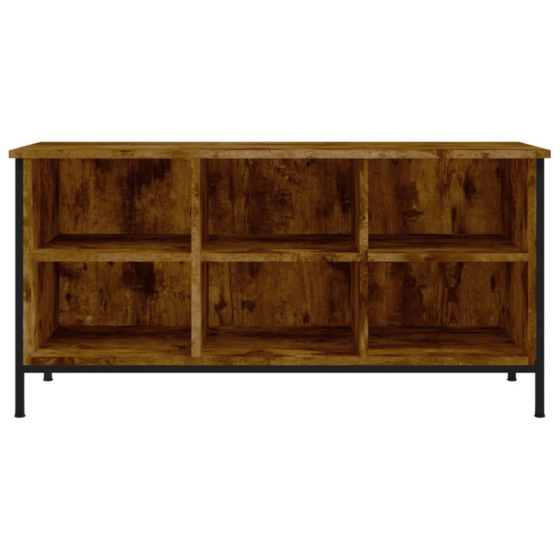 vidaXL füstös tölgy színű szerelt fa cipősszekrény 100x35x50 cm