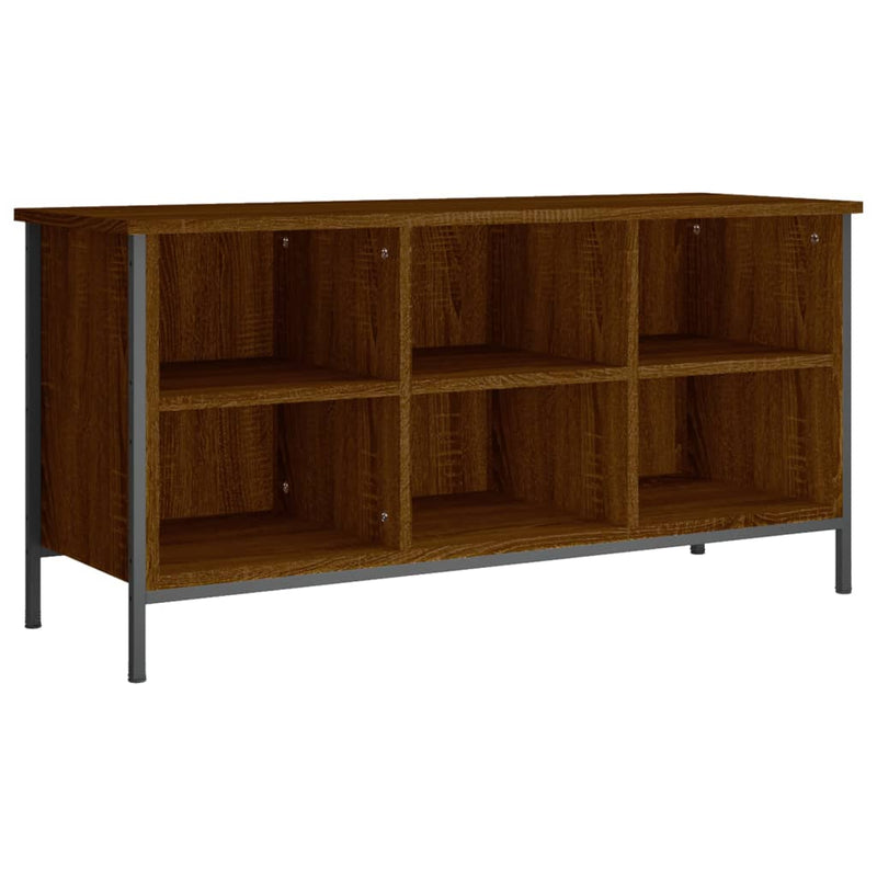 vidaXL barna tölgyszínű szerelt fa cipőszekrény 100x35x50 cm