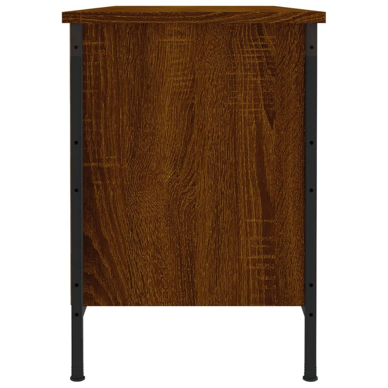vidaXL barna tölgyszínű szerelt fa cipőszekrény 100x35x50 cm
