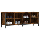 vidaXL füstös tölgy színű szerelt fa cipősszekrény 131 x 35 x 50 cm