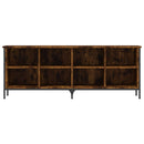 vidaXL füstös tölgy színű szerelt fa cipősszekrény 131 x 35 x 50 cm