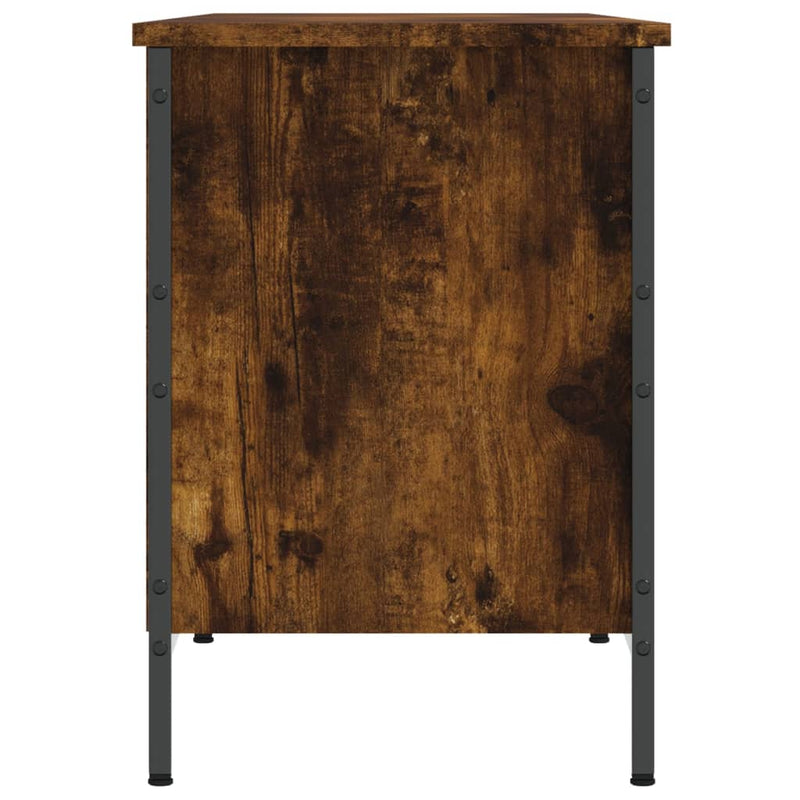 vidaXL füstös tölgy színű szerelt fa cipősszekrény 131 x 35 x 50 cm