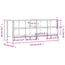 vidaXL szürke sonoma színű szerelt fa cipőszekrény 131x35x50 cm