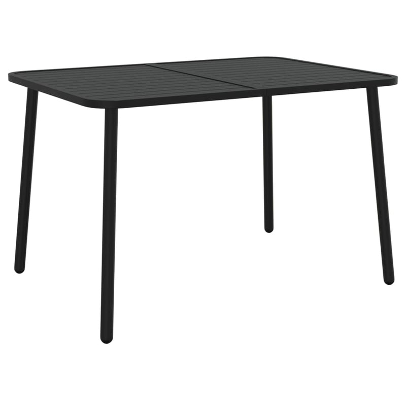 vidaXL antracitszürke acél kerti asztal 110 x 80 x 71 cm