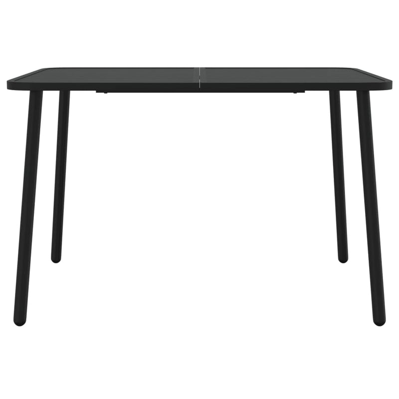 vidaXL antracitszürke acél kerti asztal 110 x 80 x 71 cm
