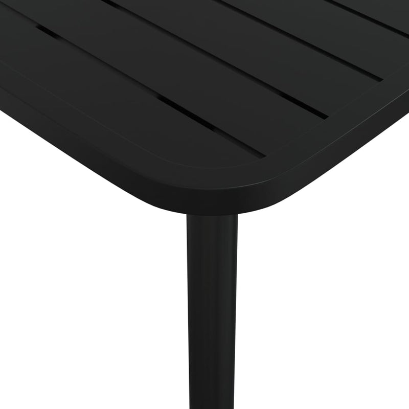 vidaXL antracitszürke acél kerti asztal 110 x 80 x 71 cm