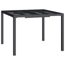 vidaXL antracitszürke acél kerti asztal 100 x 100 x 72 cm