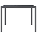 vidaXL antracitszürke acél kerti asztal 100 x 100 x 72 cm