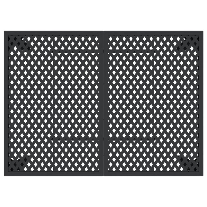 vidaXL antracitszürke acél kerti asztal 110 x 80 x 72 cm