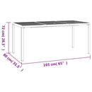 vidaXL antracitszürke acél kerti asztal 165 x 80 x 72 cm