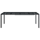vidaXL antracitszürke acél kerti asztal 200 x 100 x 72 cm