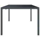 vidaXL antracitszürke acél kerti asztal 200 x 100 x 72 cm