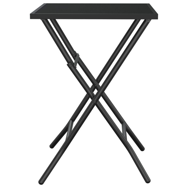 vidaXL antracitszürke acélhálós összecsukható kerti asztal 50x50x72 cm