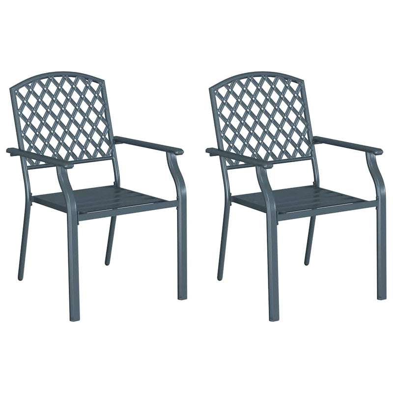 vidaXL Szék 2 pcs Antracit 56 x 65 x 89cm Acél