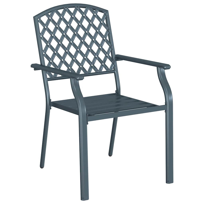 vidaXL Szék 2 pcs Antracit 56 x 65 x 89cm Acél