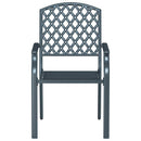 vidaXL Szék 2 pcs Antracit 56 x 65 x 89cm Acél