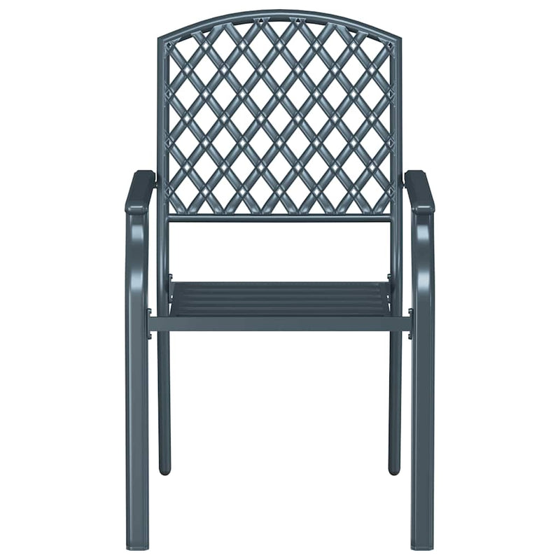 vidaXL Szék 2 pcs Antracit 56 x 65 x 89cm Acél
