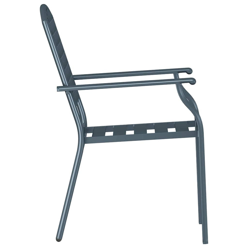 vidaXL Szék 2 pcs Antracit 56 x 65 x 89cm Acél