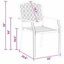 vidaXL Szék 2 pcs Antracit 56 x 65 x 89cm Acél