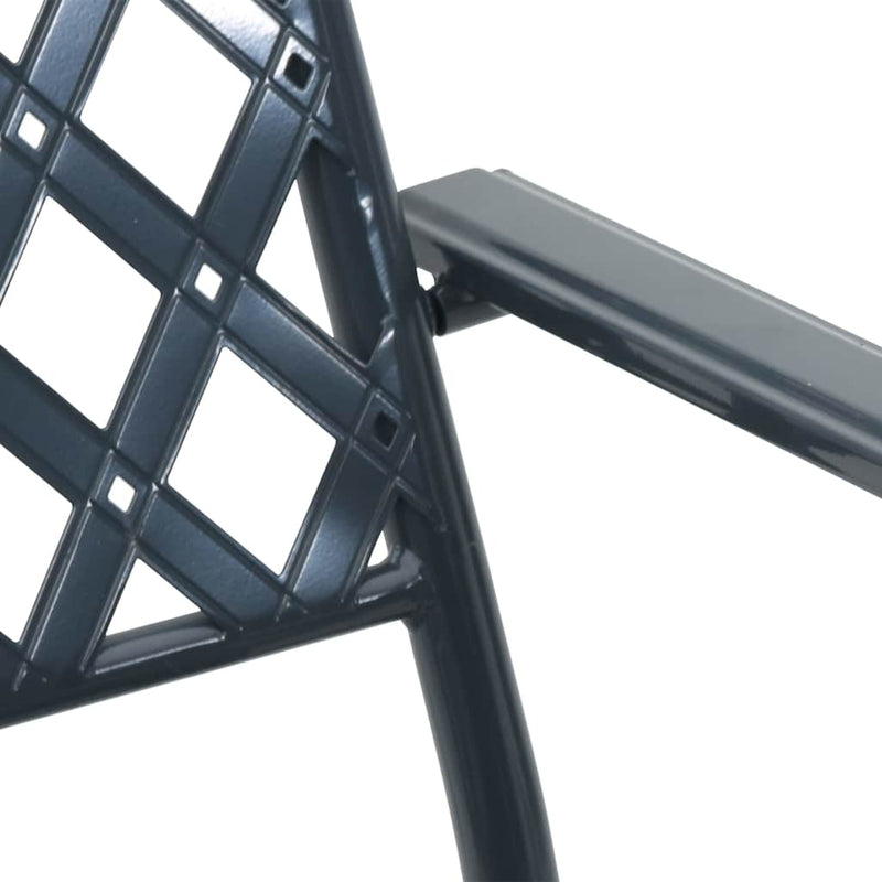 vidaXL Szék 4 pcs Antracit 56 x 65 x 89cm Acél