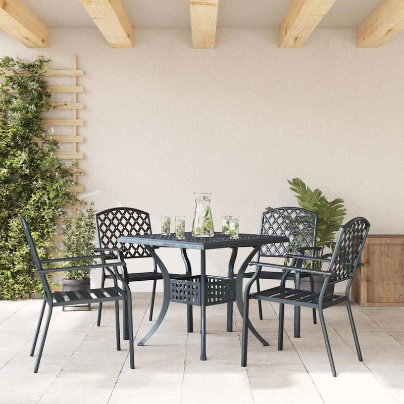 vidaXL Szék 4 pcs Antracit 56 x 65 x 89cm Acél