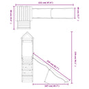 vidaXL tömör duglászfenyő kültéri játszószett