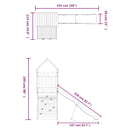 vidaXL tömör fenyőfa kültéri játszószett