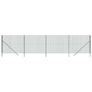 vidaXL zöld horganyzott acél drótkerítés 2 x 10 m