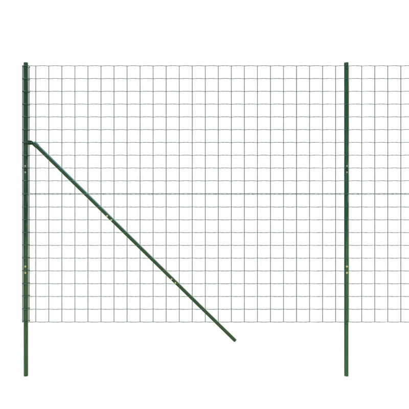 vidaXL zöld horganyzott acél drótkerítés 1,8 x 10 m