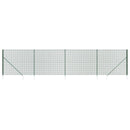 vidaXL zöld dróthálós kerítés cövekekkel 2,2x10 m