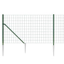vidaXL zöld dróthálós kerítés cövekekkel 0,8x25 m