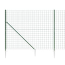 vidaXL zöld dróthálós kerítés cövekekkel 1,8x10 m