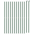 vidaXL zöld dróthálós kerítés illesztőperemmel 1,6x25 m