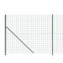 vidaXL zöld dróthálós kerítés illesztőperemmel 2,2x25 m