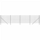 vidaXL antracitszürke horganyzott acél dróthálós kerítés 2x10 m