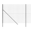 vidaXL antracitszürke horganyzott acél dróthálós kerítés 2,2x10 m