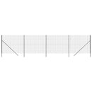 vidaXL antracitszürke horganyzott acél dróthálós kerítés 2,2x10 m