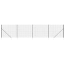 vidaXL antracitszürke dróthálós kerítés cövekekkel 1,6x10 m