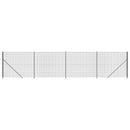 vidaXL antracitszürke dróthálós kerítés illesztőperemmel 1,8x10 m