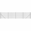 vidaXL antracitszürke dróthálós kerítés illesztőperemmel 2,2x10 m